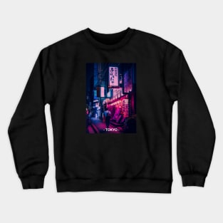 Tokyo Street Neon Synthwave Crewneck Sweatshirt